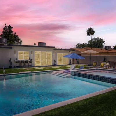 Modern Desert Getaway w/ Pool, Spa & Tesla Charger