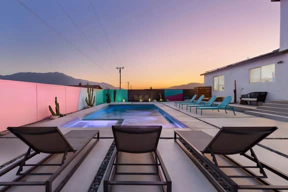 Insta Worthy Modern Getaway Pool Spa Tesla Charger